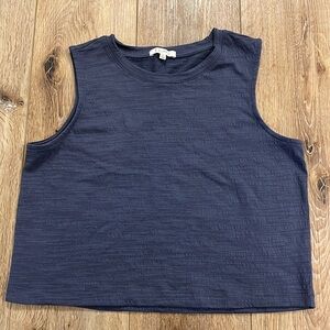 Z Supply Slone Textured Jersey tank blue S